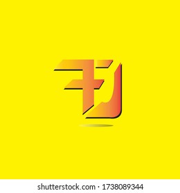Letter FJ logo design template