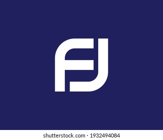letter fj logo design vector template