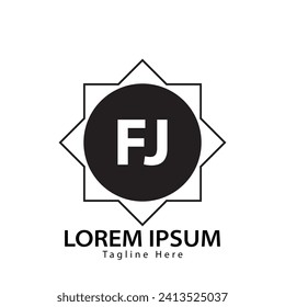 Brief FJ Logo. FJ-Logo-Design, Vektorgrafik für Kreativunternehmen, Unternehmen, Industrie