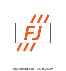 Brief FJ Logo. FJ-Logo-Design, Vektorgrafik für Kreativunternehmen, Unternehmen, Industrie