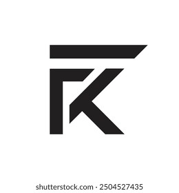 Letter Fk initial modern new unique monogram logo