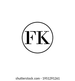 Letter FK initial monogram logo design, wedding, fashion, make up logo template