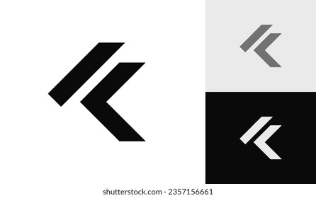 Letter FK initial monogram logo design