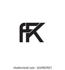 Buchstabenfeile mit überlappendem Flachlogo, Vektorgrafik 