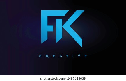 Letter FK logo design creative custom clean two alphabet logo
