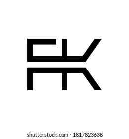 Letter FK logo template vector