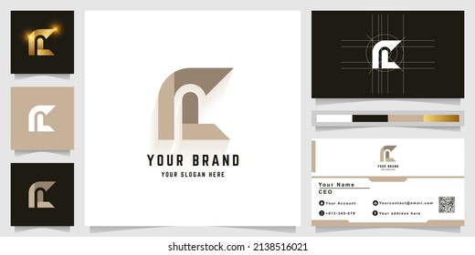 Letter FL or CL monogram logo with business card design