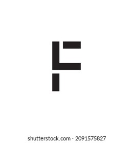 
letter FL LF F L, unique simple symbol logo vector
