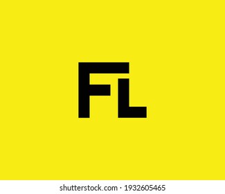 letter fl and lf logo design vector template