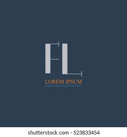 letter Fl linked logo design for company identity