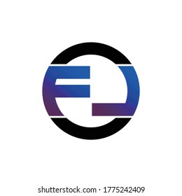 Letra vector de diseño de icono del logotipo FL. ilustración vectorial de logotipo monográfico