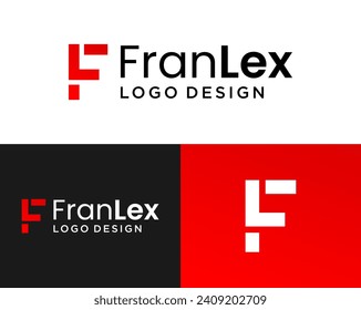 Letter FL monogram bold line business company logo design.