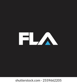 letter FLA  monogram logo design vector template
