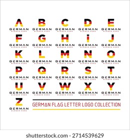 Bandera de letras Plantilla de Vector de diseño de Alemania