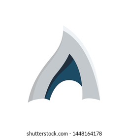 letter A flat design logo