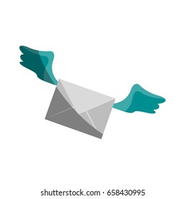 letter flat illustration shadow