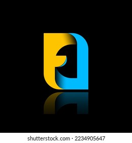 letter FL,FD,D,FLD logo design vector template.