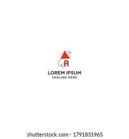 Letter A  Floating logo template design in Vector illustration 