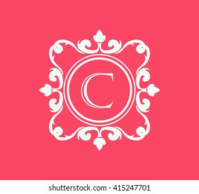 Letter  Floral monogram.