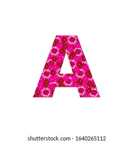 A letter. Flower capital alphabet. Vector illustration. Floral alphabet.
