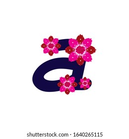 A letter. Flower capital alphabet. Vector illustration. Floral alphabet.

