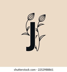 letter and flower logo icon vector template.