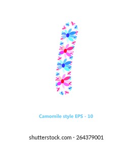 I letter flower for your design