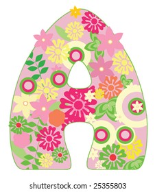 Letter with flowers for design