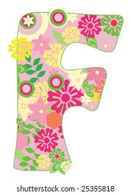 Letter with flowers for design