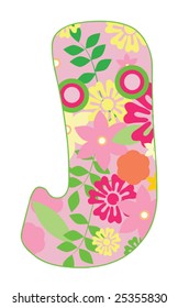 Letter with flowers for design