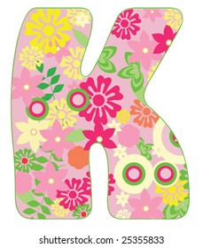 Letter with flowers for design