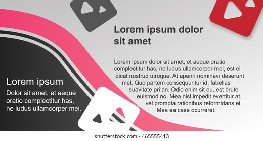 Letter / flyer template, 2*1. EPS10, CMYK.