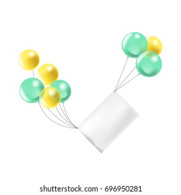 Carta volando en globos