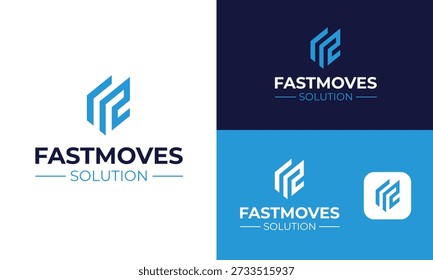 Letter FM Fastmoves logo design
