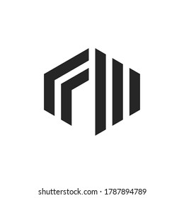 Letter Fm Logo Design Template Stock Vector (Royalty Free) 1787894789 ...