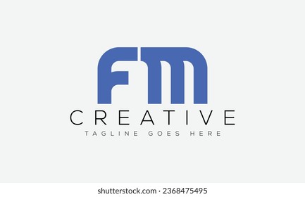 Letter FM logo design template vector illustration