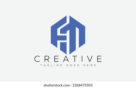 Letter FM logo design template vector illustration