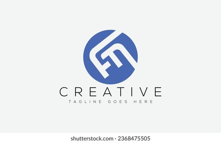 Letter FM logo design template vector illustration