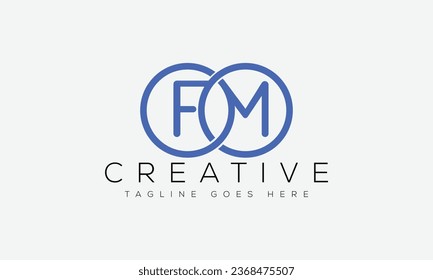 Letter FM logo design template vector illustration