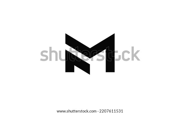 Letter Fm Logo Monogram Design Stock Vector (Royalty Free) 2207611531 ...