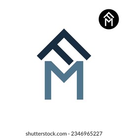 Letter FM MF Monogram Logo Design