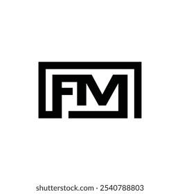 Letter FM Simple Modern Icon Creative Business Design Template Logo