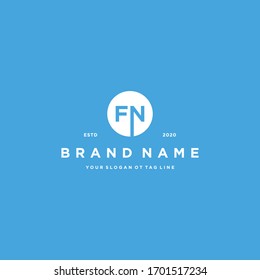 plantilla vectorial de diseño del logotipo FN de letra
