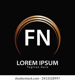 letter FN logo. FN logo design vector illustration for creative company, business, industry