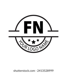 Buchstabe FN Logo. FN Logo-Design, Vektorgrafik für Kreativunternehmen, Unternehmen, Industrie