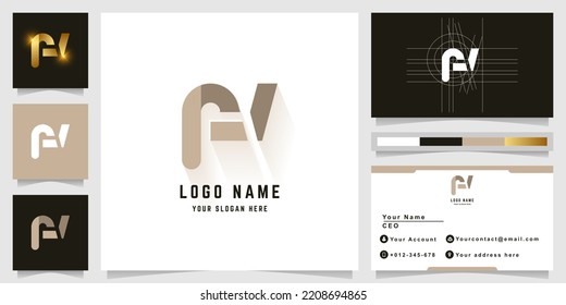 Letter FN oder ein Monogramm-Logo mit Visitenkartendesign