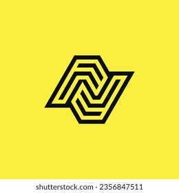 Letter FN or NF logo