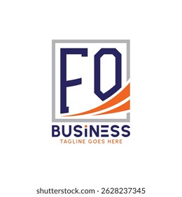 Letter FO Business Logo. Modern FO Logo for Corporate Branding. FO Growth Success Logo