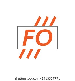 Buchstabe FO Logo. FO-Logo-Design, Vektorgrafik für Kreativunternehmen, Unternehmen, Industrie