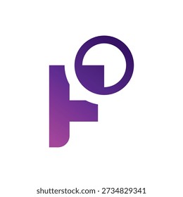 Letra FO Logo geométrico moderno